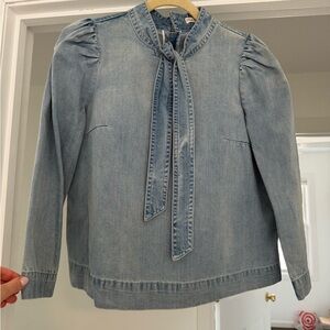 Ulla Johnson Light Blue Denim Top